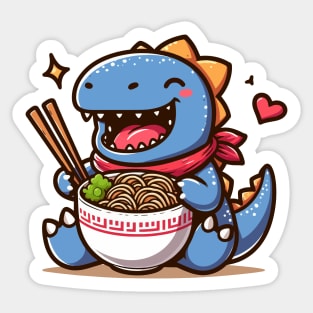 Dino Ramen Time Sticker